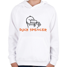 PRINTFASHION Duck Spencer - Gyerek kapucnis pulóver - Fehér