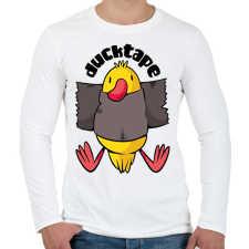 PRINTFASHION Ducktape - Férfi hosszú ujjú póló - Fehér férfi póló