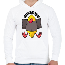 PRINTFASHION Ducktape - Férfi kapucnis pulóver - Fehér férfi pulóver, kardigán