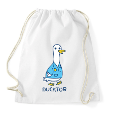 PRINTFASHION Ducktor - Sportzsák, Tornazsák - Fehér tornazsák