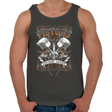 PRINTFASHION Dugattyúk - Férfi atléta - Sötétszürke