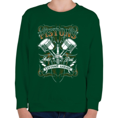 PRINTFASHION Dugattyúk - Gyerek pulóver - Sötétzöld