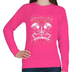 PRINTFASHION Dugattyúk - Női pulóver - Fukszia