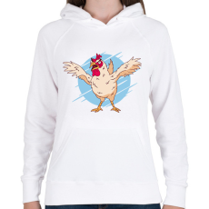 PRINTFASHION Dühös csirke - Női kapucnis pulóver - Fehér