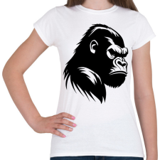 PRINTFASHION Dühös gorilla - Női póló - Fehér női póló