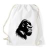 PRINTFASHION Dühös gorilla - Sportzsák, Tornazsák - Fehér