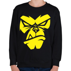 PRINTFASHION Dühös majom - Gyerek pulóver - Fekete