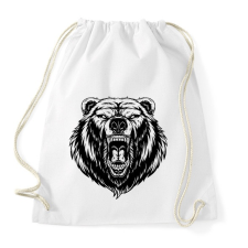 PRINTFASHION Dühös medve - Sportzsák, Tornazsák - Fehér tornazsák