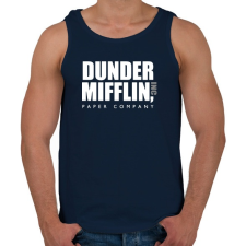 PRINTFASHION Dunder Mifflin - White - Férfi atléta - Sötétkék atléta, trikó