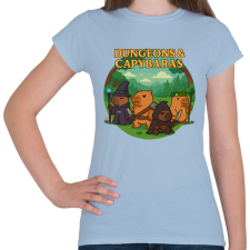 PRINTFASHION Dungeons & Capybaras - Női póló - Világoskék női póló
