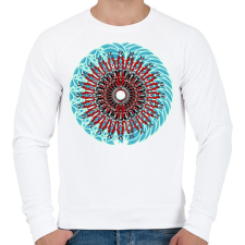 PRINTFASHION duo mandala - Férfi pulóver - Fehér férfi pulóver, kardigán