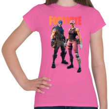 PRINTFASHION Duo Páros Fortnite - Női póló - Rózsaszín női póló