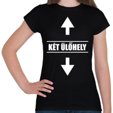 PRINTFASHION Dupla Ülőhely - Női póló - Fekete női póló