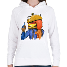 PRINTFASHION Durr Burger - Fortnite - Női kapucnis pulóver - Fehér