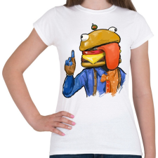 PRINTFASHION Durr Burger - Fortnite - Női póló - Fehér női póló