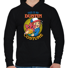 PRINTFASHION Dustin costume - Férfi kapucnis pulóver - Fekete férfi pulóver, kardigán