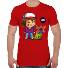 PRINTFASHION Dustin & Dart - Férfi póló - Piros