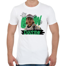 PRINTFASHION Dustin - Stranger Things - Férfi póló - Fehér