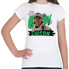 PRINTFASHION Dustin - Stranger Things - Női póló - Fehér