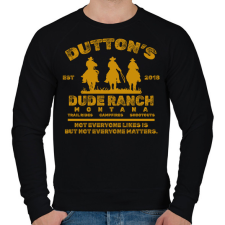 PRINTFASHION Dutton's Dude Ranch - Férfi pulóver - Fekete férfi pulóver, kardigán