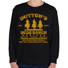 PRINTFASHION Dutton's Dude Ranch - Gyerek pulóver - Fekete gyerek pulóver, kardigán