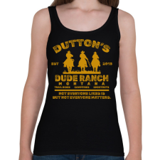 PRINTFASHION Dutton's Dude Ranch - Női atléta - Fekete női trikó