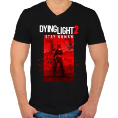 PRINTFASHION Dying Light 2 - Férfi V-nyakú póló - Fekete