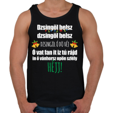 PRINTFASHION Dzsingöl belsz karácsonyi póló - Férfi atléta - Fekete