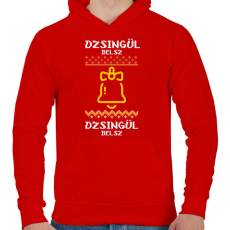 PRINTFASHION DZSINGÜL BELSZ - Férfi kapucnis pulóver - Piros