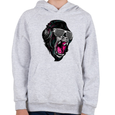 PRINTFASHION Dzsungel Party - Gyerek kapucnis pulóver - Sport szürke gyerek pulóver, kardigán