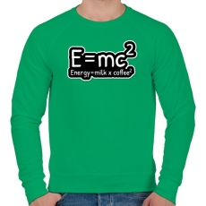 PRINTFASHION E=mc2 - Férfi pulóver - Zöld