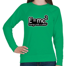 PRINTFASHION E=mc2 - Női pulóver - Zöld