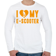 PRINTFASHION E-scooter - Férfi hosszú ujjú póló - Fehér