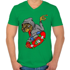 PRINTFASHION E.T. on the board - Férfi V-nyakú póló - Zöld férfi póló