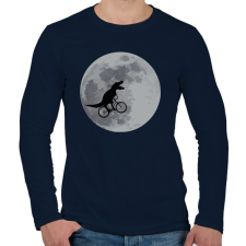 PRINTFASHION E.T.rex - Férfi hosszú ujjú póló - Sötétkék férfi póló