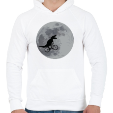 PRINTFASHION E.T.rex - Férfi kapucnis pulóver - Fehér