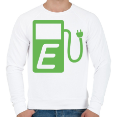 PRINTFASHION E-töltőállomás - Férfi pulóver - Fehér