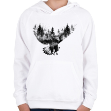 PRINTFASHION EagleForest - Gyerek kapucnis pulóver - Fehér gyerek pulóver, kardigán