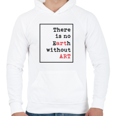 PRINTFASHION eARTh - Férfi kapucnis pulóver - Fehér