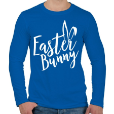 PRINTFASHION Easter Bunny - Férfi hosszú ujjú póló - Királykék férfi póló
