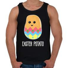 PRINTFASHION Easter potato - Férfi atléta - Fekete