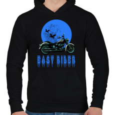 PRINTFASHION easy rider - Férfi kapucnis pulóver - Fekete
