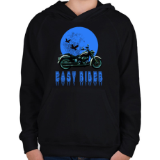 PRINTFASHION easy rider - Gyerek kapucnis pulóver - Fekete