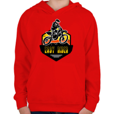 PRINTFASHION easy rider - Gyerek kapucnis pulóver - Piros gyerek pulóver, kardigán