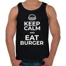 PRINTFASHION EAT BURGER - Férfi atléta - Fekete atléta, trikó