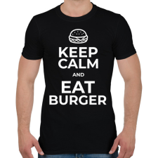 PRINTFASHION EAT BURGER - Férfi póló - Fekete férfi póló