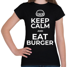 PRINTFASHION EAT BURGER - Női póló - Fekete