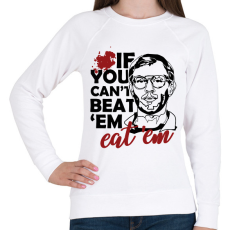 PRINTFASHION Eat 'em - Női pulóver - Fehér