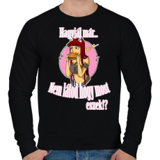 PRINTFASHION EAT - Férfi pulóver - Fekete