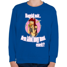 PRINTFASHION EAT - Gyerek pulóver - Királykék